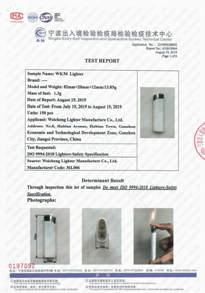 ISO9994 for WK58 from TUV